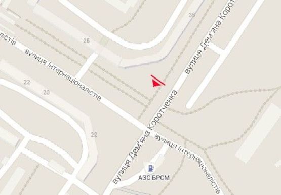 Схема рекламної площини за адресою Д. Коротченко ул., 35 Схема рекламної площини за адресою Д. Коротченко ул., 35