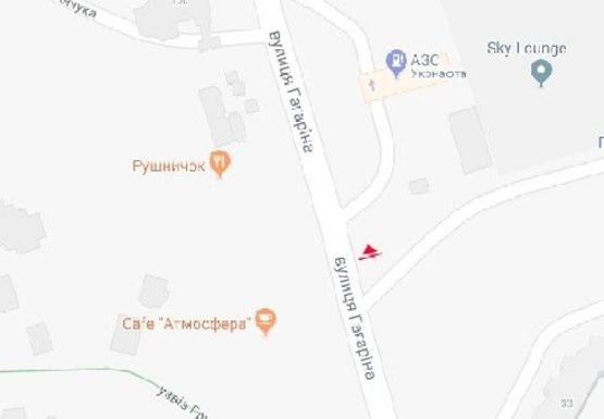 Схема рекламної площини за адресою Гагарина ул., 33