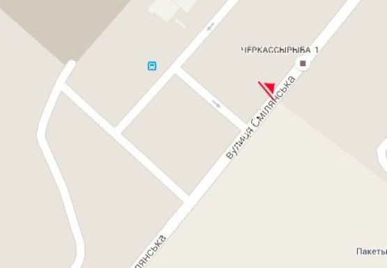 Схема рекламної площини за адресою Смелянское шоссе, в центр Схема рекламної площини за адресою Смелянское шоссе, в центр