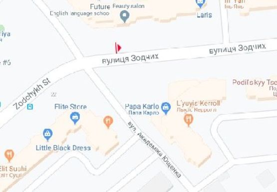 Схема рекламной плоскости по адресу Зодчих ул., 12 Схема рекламной плоскости по адресу Зодчих ул., 12