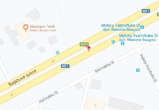 Схема рекламной плоскости по адресу Барское шоссе