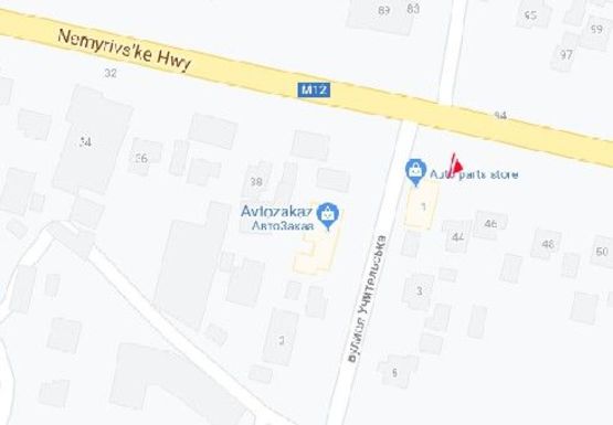 Схема рекламной плоскости по адресу Немировское шоссе - Учительская ул. Схема рекламной плоскости по адресу Немировское шоссе - Учительская ул.