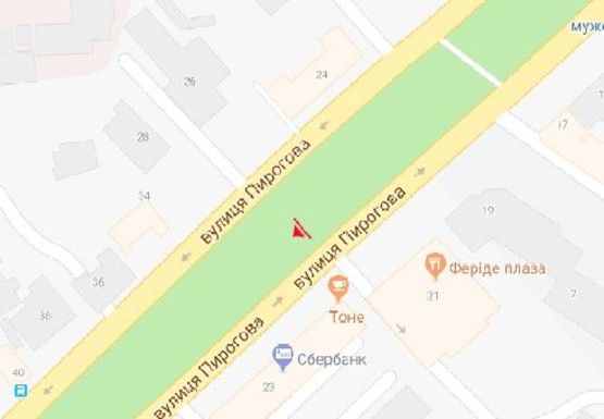 Схема рекламної площини за адресою Пирогова ул. [№19] (сквер)