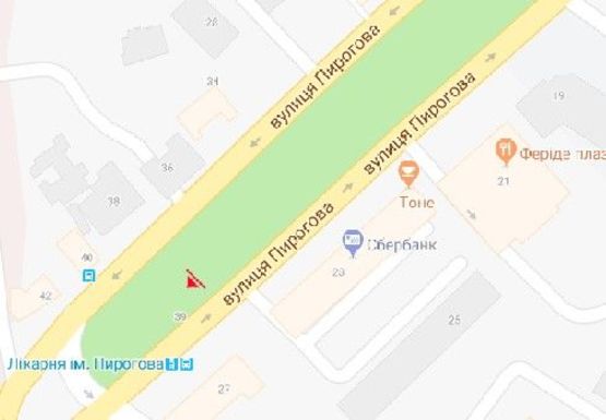 Схема рекламної площини за адресою Пирогова ул. [№21] (сквер)