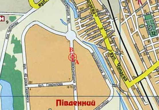 Схема рекламної площини за адресою Новокузнецкая ул., район рынка