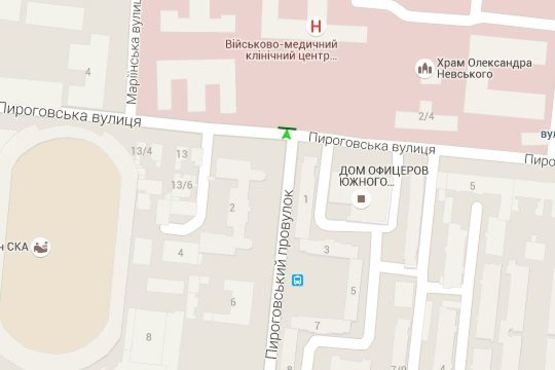 Схема рекламної площини за адресою Пироговська вул. - Шевченка просп. Схема рекламної площини за адресою Пироговська вул. - Шевченка просп.