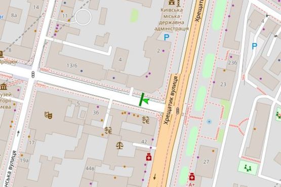 Схема рекламної площини за адресою Богдана Хмельницького вул., 2/38