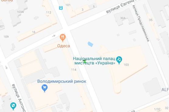 Схема рекламної площини за адресою Велика Васильківська вул., 103