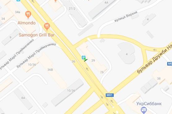 Схема рекламной плоскости по адресу Лесі Українки бульв., 29