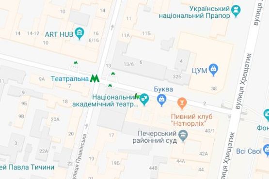 Схема рекламної площини за адресою Богдана Хмельницького вул., 5