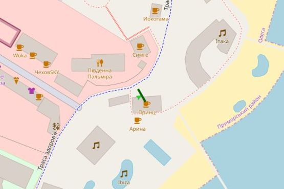 Схема рекламной плоскости по адресу Аркадія, №17 Схема рекламной плоскости по адресу Аркадія, №17