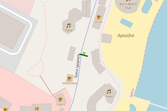 Схема рекламной плоскости по адресу Аркадія, №23 Схема рекламной плоскости по адресу Аркадія, №23