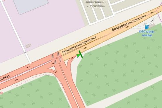 Схема рекламної площини за адресою Броварський просп., на в'їзд до Броварів Схема рекламної площини за адресою Броварський просп., на в'їзд до Броварів