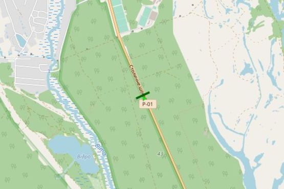 Схема рекламной плоскости по адресу Столичне шосе, 750м від бази "Динамо" (в напрямку Києва)