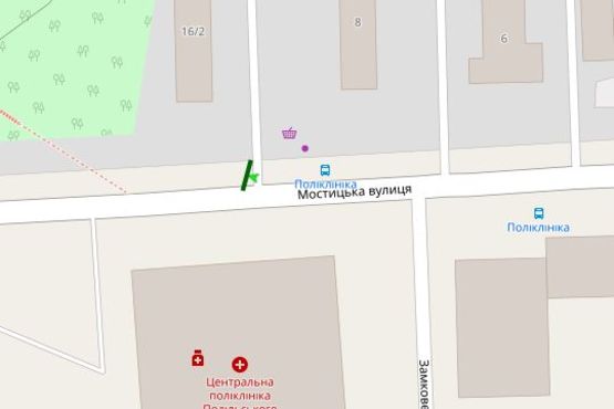 Схема рекламной плоскости по адресу Мостицька вул., 16/2