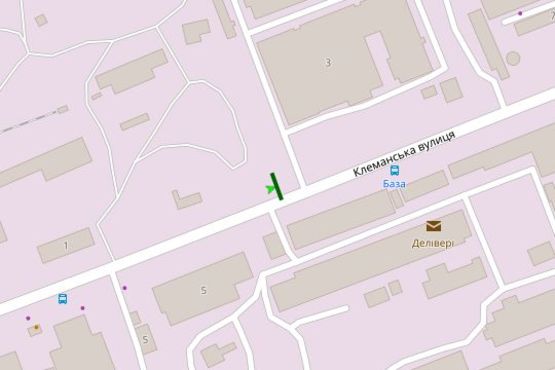 Схема рекламної площини за адресою Клеманська вул., 4 напроти Схема рекламної площини за адресою Клеманська вул., 4 напроти