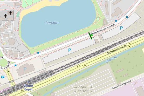 Схема рекламної площини за адресою Березняківська вул., 19 А