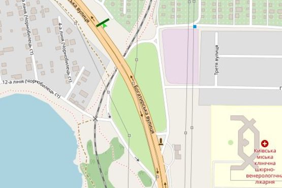 Схема рекламной плоскости по адресу Богатирська вул., 550 метрів від заправки "ОККО" (в напрямку Вишгороду) Схема рекламной плоскости по адресу Богатирська вул., 550 метрів від заправки "ОККО" (в напрямку Вишгороду)