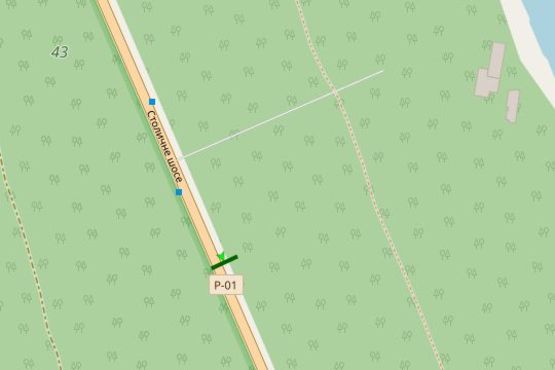 Схема рекламної площини за адресою Столичне шосе, 1,7 км до бази "Динамо" (в напрямку Обухова)