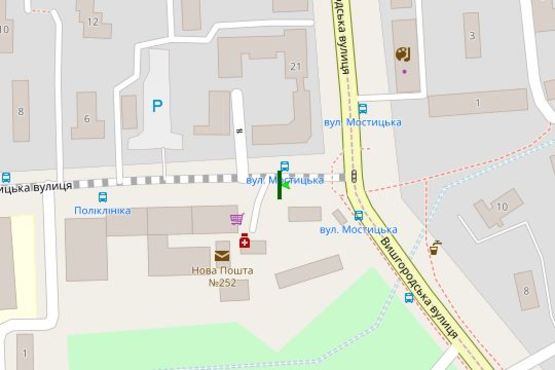 Схема рекламної площини за адресою Мостицька вул. - Вишгородська вул.