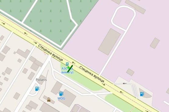 Схема рекламної площини за адресою Стеценка вул., 22