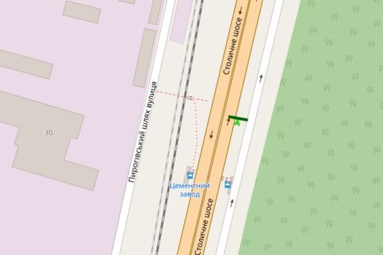 Схема рекламної площини за адресою Столичне шосе, 2 км до Південого мосту Схема рекламної площини за адресою Столичне шосе, 2 км до Південого мосту