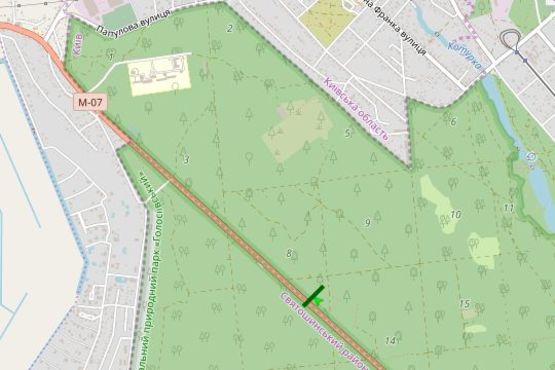 Схема рекламної площини за адресою Гостомельське шосе, 4,2 км від КП (в напрямку Гостомеля)