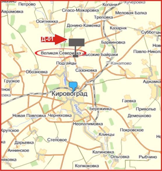 Схема рекламной плоскости по адресу с.Большая Северинка Схема рекламной плоскости по адресу с.Большая Северинка