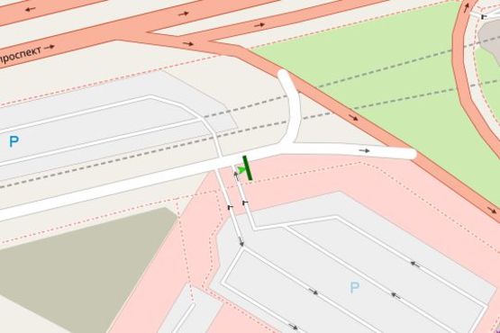 Схема рекламної площини за адресою Гришка вул., заїзд до "Білли" (ліворуч) ст.М Позняки