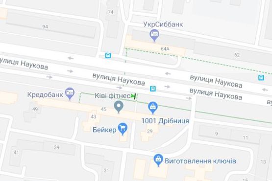 Схема рекламної площини за адресою Наукова вул., 29