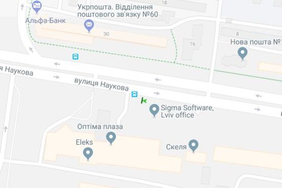 Схема рекламної площини за адресою Наукова вул., 7-а