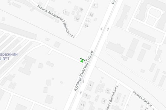 Схема рекламной плоскости по адресу Княгині Ольги вул., 7