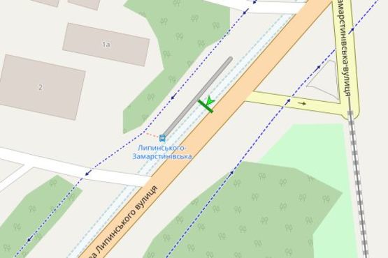 Схема рекламної площини за адресою Вячеслава Липинського вул. - Покутська вул.