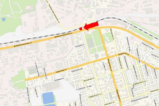 Схема рекламної площини за адресою Сечеславский путь ул. (бывш. Днепропетровская ул.) / пр. Конституции, на светофоре, поворот на музей "Азот", в центр