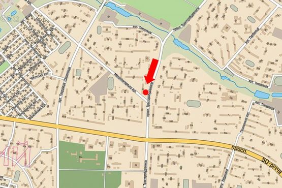 Схема рекламной плоскости по адресу Тракторостроителей пр., 79/42, разделитель, в сторону ТРЦ "Украина", "Фокстрот", правый