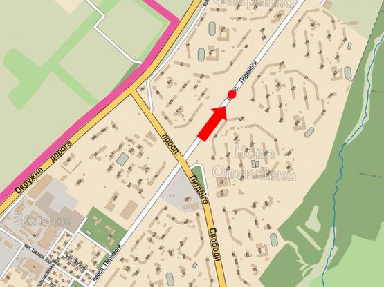 Схема рекламної площини за адресою Победы пр., 68, разделитель, рынок, со стороны Свободы пр.