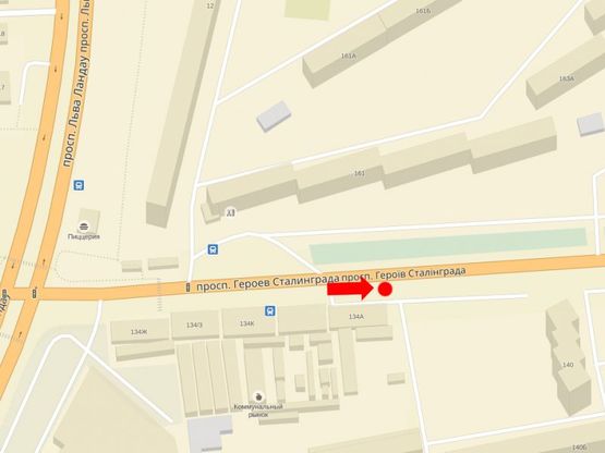 Схема рекламной плоскости по адресу Героев Сталинграда пр., 136В, в сторону Московский пр. Схема рекламной плоскости по адресу Героев Сталинграда пр., 136В, в сторону Московский пр.