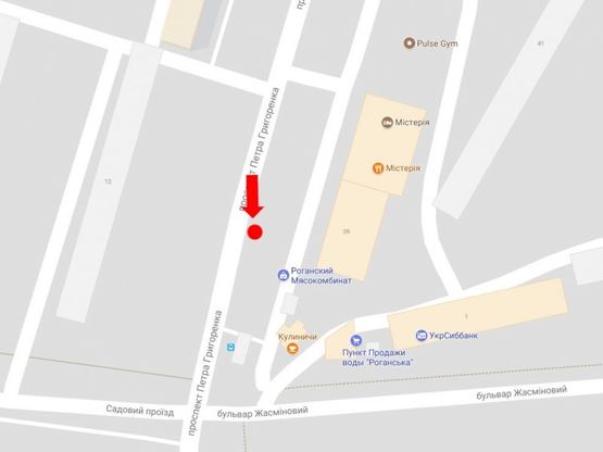 Схема рекламной плоскости по адресу Григоренко пр. (бывш. Жукова пр.), 39, в сторону Героев Сталинграда пр.