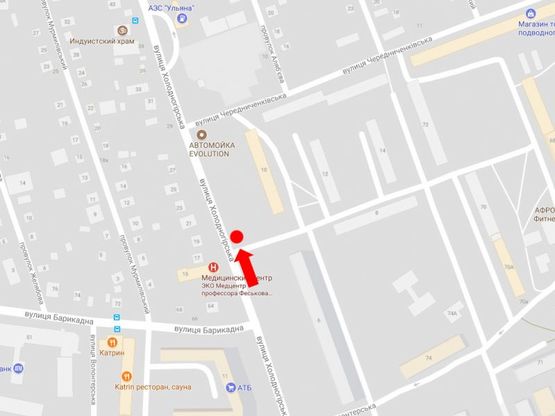 Схема рекламної площини за адресою Холодногорская ул., 10, из центра Схема рекламної площини за адресою Холодногорская ул., 10, из центра