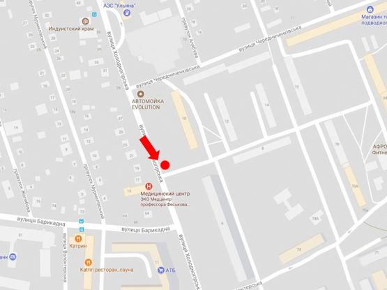 Схема рекламної площини за адресою Холодногорская ул., 10, в центр