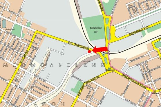 Схема рекламної площини за адресою Нефтянников ул. / Макарова ул. Схема рекламної площини за адресою Нефтянников ул. / Макарова ул.