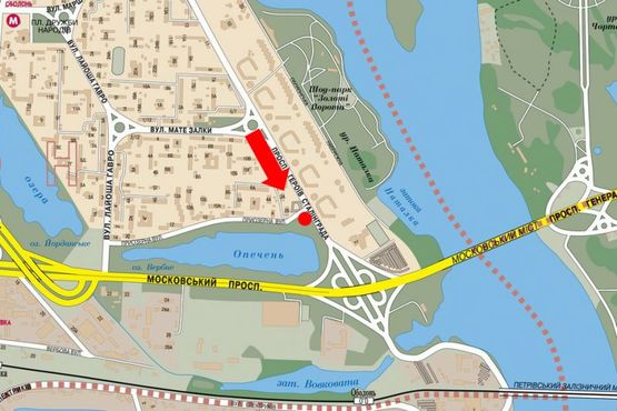 Схема рекламной плоскости по адресу Героев Сталинграда пр. / Приозерная ул.