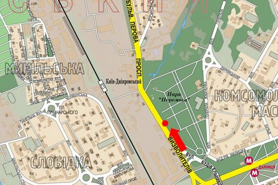 Схема рекламної площини за адресою Освободителей пр., 9