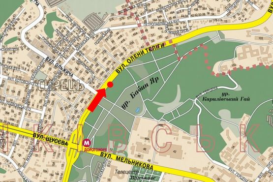 Схема рекламной плоскости по адресу Телиги ул. / Ольжича ул., в сторону Петровки Схема рекламной плоскости по адресу Телиги ул. / Ольжича ул., в сторону Петровки