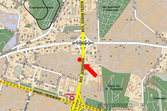 Схема рекламної площини за адресою Довженко ул., 7-А, в сторону Телиги ул. Схема рекламної площини за адресою Довженко ул., 7-А, в сторону Телиги ул.