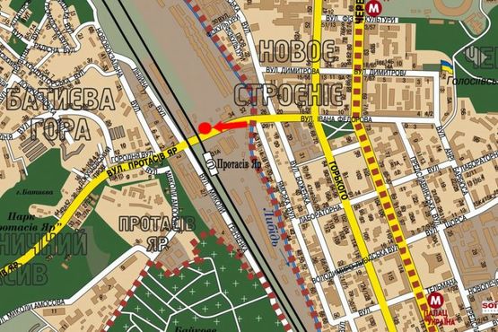 Схема рекламной плоскости по адресу Федорова ул., в сторону Протасов Яр ул.