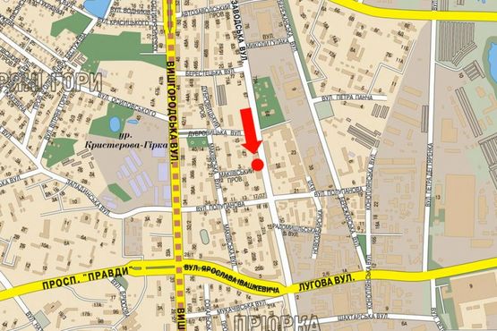 Схема рекламной плоскости по адресу Автозаводская ул., 41, в сторону Луговая ул.