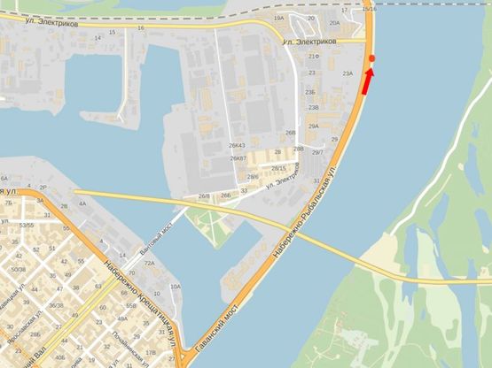 Схема рекламной плоскости по адресу Набережно-Рыбальская ул., 900м от мост Подольско-Воскресенский, в сторону мост Московский Схема рекламной плоскости по адресу Набережно-Рыбальская ул., 900м от мост Подольско-Воскресенский, в сторону мост Московский