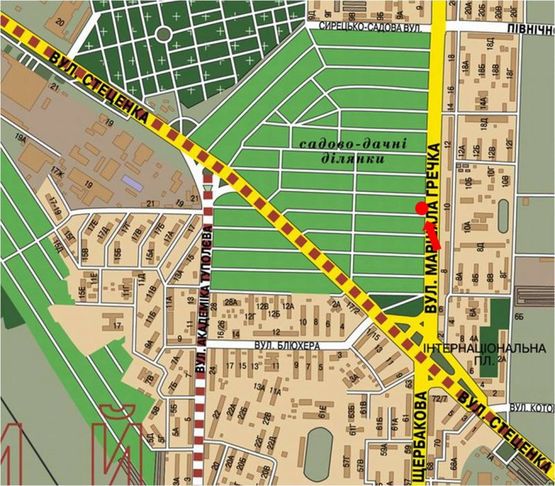 Схема рекламной плоскости по адресу Гречко ул., 10, напротив, в сторону Правды пр.