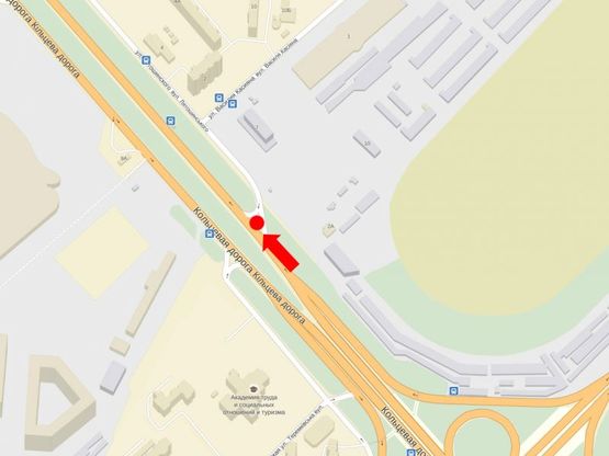 Схема рекламної площини за адресою Кольцевая дорога / Лятошинского ул., в сторону супермаркетов "Эпицентр", "METRO", Победы пр.